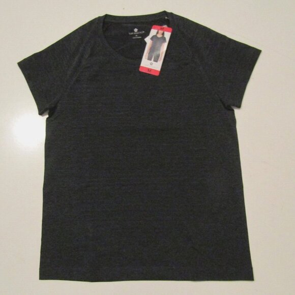 TUFF ATHLETICS Womens S/S Shirt Charcoal Melange Sz XL Womens NWT - Picture 1 of 2